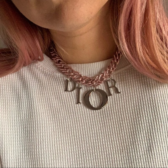 SOLD 💕 Authentic Silver Dior Bag Charm Rework Necklace - Picture 2 of 6